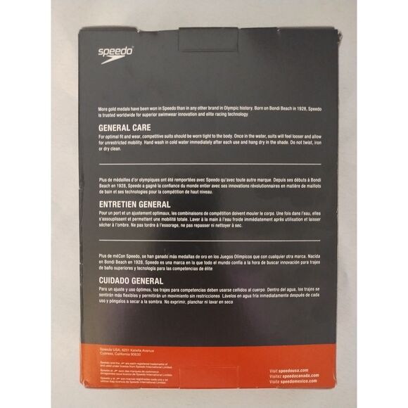 NIB Speedo Solid Super Pro 1 Piece Competitive Size 30 Small PROLT  Black - Picture 2 of 5